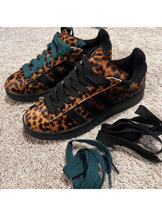adidas Originals Shoes - NEW! Adidas Originals Campus leopard print Horse hair sneakers i7.5